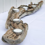 Schwemmholz Kerzenstaender