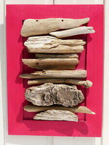 Wandbild mit Treibholz